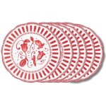 Table passion - assiette  dessert napoli rouge 21 cm (lot de 6)