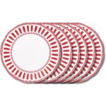 Table passion - assiette plate napoli rouge 27 cm (lot de 6)