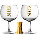 Table passion - coffret de 2 verres � gin et doseur