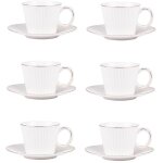 Table passion - coffret de 6 tasses � caf� avec sous tasses pure 9 cl