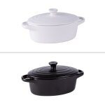 Table passion - mini cocotte ovale 16 cm en grès (lot de 2) Table passion - mini cocotte ovale 16 cm en grès (lot de 2)