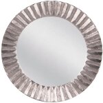Table passion - miroir en fonte pliss argent 39 cm