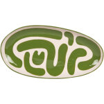 Table passion - plat ovale lulli vert 41x21 cm