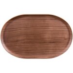 Table passion - plateau ovale brun 40x25 cm