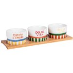 Table passion - service ap�ritif 3 pi�ces dolce vita 28, 5 cm