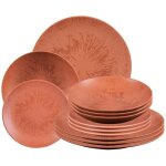 Table passion - service d'assiettes 12 pièces onyx terracotta Table passion - service d'assiettes 12 pièces onyx terracotta