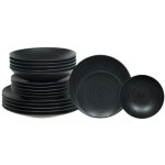 Table passion - service d'assiettes 18 pi�ces black sand