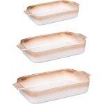 Table passion - set de 3 plats � four beige 24, 31 et 35 cm