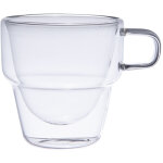 Table passion - set de 6 tasses � caf� 10 cl sao double paroi en verre borosilicate