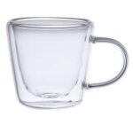 Table passion - set de 6 tasses � caf� 9 cl ar� double paroi en verre borosilicate