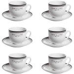Table passion - tasse avec soucoupe bistrot 22 cl (lot de 6)