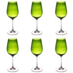 Table passion - verre � pied vert santa 35 cl (lot de 6)