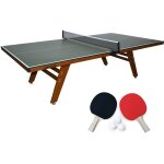 Table de ping pong intérieur deluxe kaki avec 2 raquettes et 3 balles Table de ping pong intérieur deluxe kaki avec 2 raquettes et 3 balles