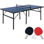 Table de ping pong d'int�rieur m�dium. bleu. avec 2 raquettes et 3 balles