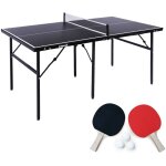 Table de ping pong d'int�rieur m�dium. noir. avec 2 raquettes et 3 balles