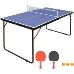 Table de ping - pong pliable avec filet et set de raquettes, usage int�rieur et ext�rieur, enfants et ...