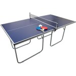 Table de pingpong tennis de table pliable en fer 180 cm x 100 cm extrieur intrieur fun [balle et raquettes ...