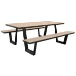 C�monjardin - table de pique - nique en aluminium et polywood