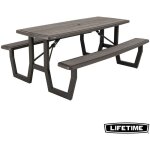 Lifetime - table pique nique rectangulaire pliante (183 x 74 cm) pehd 60346 Lifetime - table pique nique rectangulaire pliante (183 x 74 cm) pehd 60346