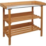 Table  plantes hhg 644, table de jardinier table  fleurs tagre  plantes, outdoor bois sapin certifi ...