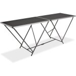 Table pliable de collage mdf et aluminium 200 x 60 x 78 cm cfw69736