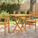 Table pliable de jardin - table à manger - table d'extérieur 85x85x76 cm bois de teck solide 295659 Table pliable de jardin - table à manger - table d'extérieur 85x85x76 cm bois de teck solide 295659