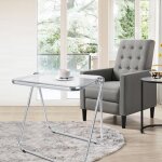 Table pliante en acrylique transparent