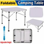 Table pliante portable intrieur extrieur barbecue pique - nique party camp rglable en hauteur