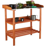 Table de préparation pour semis en bois avec plan de travail en métal 3 étages potager serre hxlxp: 87, ... Table de préparation pour semis en bois avec plan de travail en métal 3 étages potager serre hxlxp: 87, ...