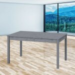Table à rallonge 110x70 cm ciment - florence Table à rallonge 110x70 cm ciment - florence