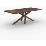Rendez - vous déco - table rectangulaire en bois d'hévéa massif foncé 8 personnes - robin Rendez - vous déco - table rectangulaire en bois d'hévéa massif foncé 8 personnes - robin