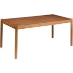 Table de salle � manger rectangulaire en placage de ch�ne 180 x 90 cm avec plateau et pieds en bois fonc� ...