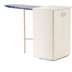 Toscohome - table  repasser avec portes et roulettes couleur orme 55x82h cm - nadia