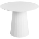 Beliani - table ronde en bois mdf salle à manger 100 cm structure en acier blanche plato Beliani - table ronde en bois mdf salle à manger 100 cm structure en acier blanche plato