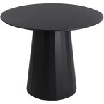 Beliani - table ronde en bois mdf salle à manger 100 cm structure en acier noire plato Beliani - table ronde en bois mdf salle à manger 100 cm structure en acier noire plato