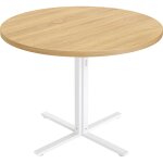 Table ronde, table de cuisine, pour 4 personnes, style campagnard, surface r�sistante � l'eau, 80 cm ...