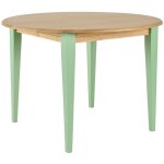 Table ronde extensible en bois 4 / 6 places d105 pieds colors - victoria