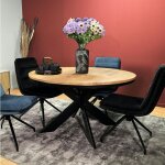 Pier import - table ronde extensible en chne huil 120 cm palerme