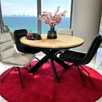 Pier import - table ronde extensible en chne huil 130 cm palerme