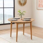 Table ronde extensible effet pin �100 - 131 cm orina