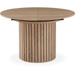 Table ronde extensible pied central style colonne burkina 120 - 160cm bois sonoma