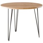 Table ronde mika Ø90 cm pour cuisine, salon, salle à manger chêne craft Table ronde mika Ø90 cm pour cuisine, salon, salle à manger chêne craft
