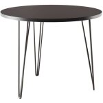 Table ronde mika Ø90 cm pour cuisine, salon, salle à manger noir Table ronde mika Ø90 cm pour cuisine, salon, salle à manger noir
