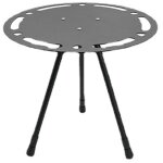 Table ronde pliante d'ext�rieur, petite, portable, r�glable en hauteur, en alliage d'aluminium l�ger ...