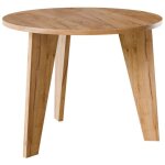 Table ronde rose Ø90 cm pour cuisine, salon, salle à manger craft oak Table ronde rose Ø90 cm pour cuisine, salon, salle à manger craft oak