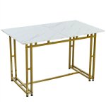Fortuna lai - table de salle  mange rectangulaire 120x70cm - style lgre de luxe plateau en marbre ...