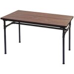 Dcoshop26 - table de salle  manger bistrot design industriel en mtal noir et bois brun 120x70cm 040005112 ...
