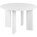 Beliani - table de salle à manger en bois mdf ronde 120 cm blanche cosmo Beliani - table de salle à manger en bois mdf ronde 120 cm blanche cosmo