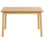 Hellin - table de salle  manger en bois naturel 4 places l120 - izia