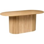 Table salle � manger cuisine 180 x 90 cm pieds en bois massif placage ch�ne clair lunnin